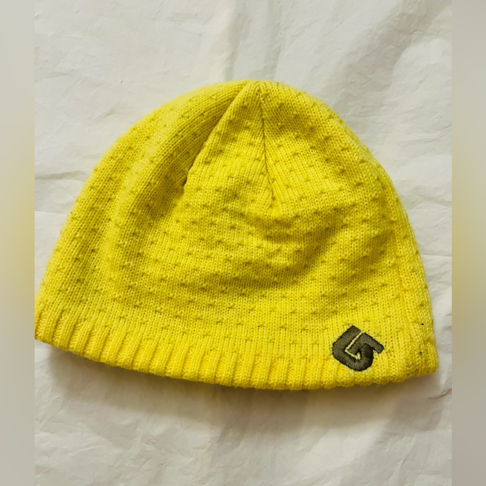 Burton Lime Green Beanie Hat - Fleece Lined, Warm & Soft Winter Knit Cap